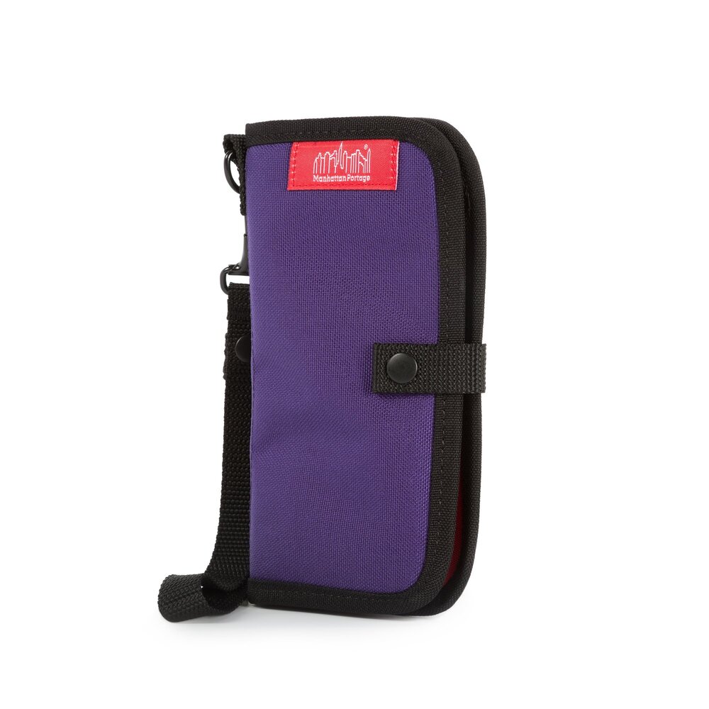 2851 Continental Wallet Purple, Snap closure, zippered compartments, credit